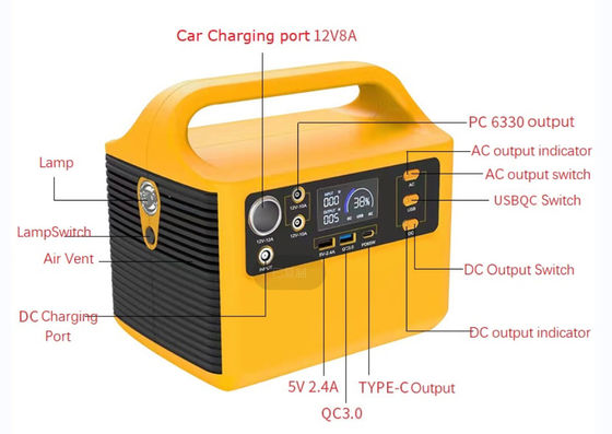 باتری ژنراتور خورشیدی لیتیوم LFP 300W 500W منبع برق اضطراری
